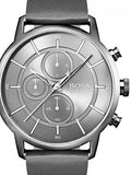 Buy Shop Hugo Boss Architectural Grey Dial Grey Leather Strap Watch for Men - 1513570 USA Online