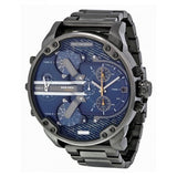 Buy Shop Diesel Big Daddy 2.0 Chronograph Blue Dial Grey Steel Strap Watch For Men - DZ7331 USA Online