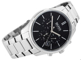 Buy Shop Hugo Boss Commander Black Dial Silver Steel Strap Watch for Men - 1513433 USA Online