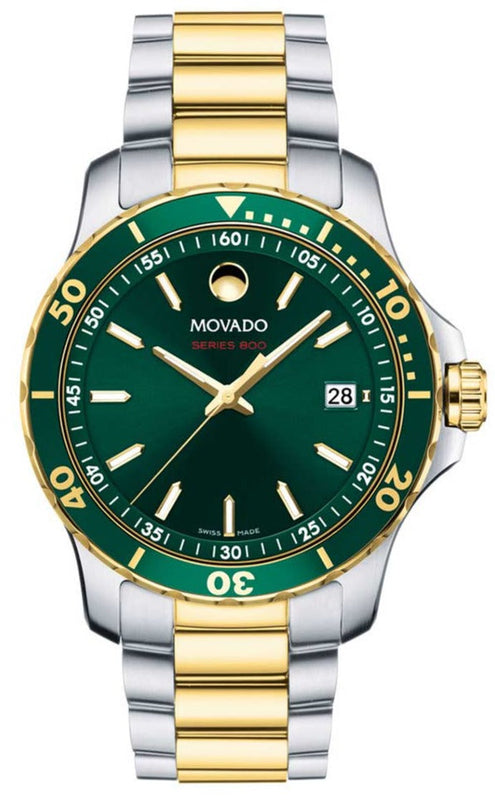 Buy Shop Movado Series 800 Green Dial Two Tone Steel Strap Watch for Men - 2600147 USA Online
