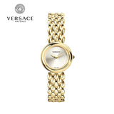 Buy Shop Versace V Flare Diamonds Silver Dial Gold Steel Strap Watch for Women - VEBN00918 USA Online
