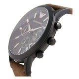 Buy Shop Emporio Armani Chronograph Black Dial Brown Leather Strap Watch For Men - AR11078 USA Online