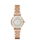 Buy Shop Emporio Armani Gianni T Bar Mother of Pearl Rose Gold Stainless Steel Strap Watch For Women - AR1909 USA Online