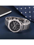 Buy Shop Maserati Stile Chronograph Black Dial Silver Steel Strap Watch For Men - R8873642004 USA Online