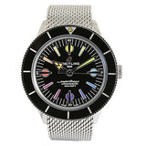 Buy Shop Breitling Superocean Heritage '57 Black Dial Silver Mesh Bracelet Watch for Men - A103701A1B1A1 USA Online