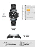 Buy Shop Fossil FB-01 Three-Hand Black Dial Black Ceramic Strap Watch for Women - CE1108 USA Online