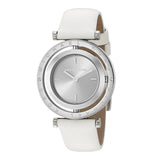 Buy Shop Michael Kors Averi Silver Dial White Leather Strap Watch for Women - MK2524 USA Online