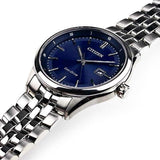 Citizen Eco Drive Blue Dial Silver Steel Strap Watch For Men - BM7250-56L