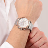 Buy Shop Maserati Epoca White Dial Chronograph Silver Mesh Bracelet Watch For Men - R8873618009 USA Online