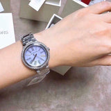 Buy Shop Michael Kors Taryn Mother of Pearl Purple Dial Silver Steel Strap Watch For Women - MK6562 USA Online