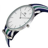 Buy Shop Daniel Wellington Classic Nottingham White Dial Two Tone NATO Strap Watch For Men - 0208DW USA Online