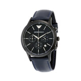 Buy Shop Emporio Armani Renato Chronograph Quartz Blue Dial Blue Leather Strap Watch For Men - AR2481 USA Online
