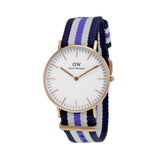 Buy Shop Daniel Wellington Classic Trinity White Dial Three Tone Nylon Strap Watch For Women - 0509DW USA Online