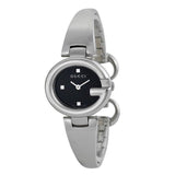 Buy Shop Gucci Guccisima Quartz Black Dial Silver Steel Strap Watch For Women - YA134501 USA Online