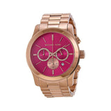 Buy Shop Michael Kors Runway Pink Dial Rose Gold Steel Strap Watch for Women - MK5931 USA Online