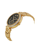 Buy Shop Michael Kors Skylar Black Dial Gold Steel Strap Watch for Women - MK5989 USA Online
