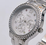 Buy Shop Guess Enchanting Diamonds Silver Dial Silver Steel Strap Watch for Women - W0305L1 USA Online