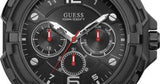 Buy Shop Guess Genesis Quartz Black Dial Black Silicone Strap Watch For Men - W1254G2 USA Online