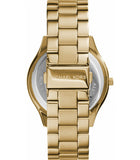 Buy Shop Michael Kors Slim Runway Gold Dial Gold Steel Strap Watch for Women - MK3590 USA Online