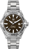 Buy Shop Tag Heuer Aquaracer Calibre 5 Automatic Sunray Brown Dial Silver Steel Strap Watch for Men - WAY2018.BA0927 USA Online