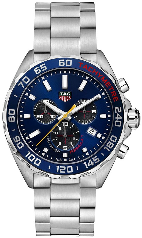 Buy Shop Tag Heuer Formula 1 Aston Martin Red Bull Racing Blue Dial Silver Steel Strap Watch for Men - CAZ101AB.BA0842 USA Online