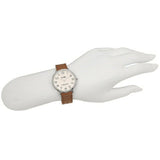 Coach Slim Easton White Dial Brown Leather Strap Watch for Women - 14502682