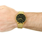 Buy Shop Michael Kors Jaryn Black Dial Gold Steel Strap Watch for Men - MK8503 USA Online