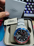 Buy Shop Fossil FB-03 Chronograph Black Dial Silver Steel Strap Watch for Men - FS5767 USA Online