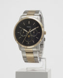 Buy Shop Fossil Neutra Moonphase Multifunction Black Dial Two Tone Steel Strap Watch for Men - FS5906 USA Online