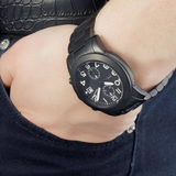 Buy Shop Marc Jacobs Larry Chronograph Black Dial Black Steel Strap Watch for Men - MBM5032 USA Online