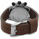 Buy Shop Fossil Retro Traveler Chronograph White Dial Brown Leather Strap Watch for Men - CH2886 USA Online