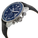 Buy Shop Fossil Wakefield Chronograph Blue Dial Black Leather Strap Watch for Women - CH2945 USA Online
