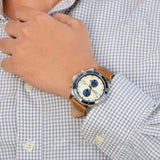 Buy Shop Fossil Wakefield Chronograph Cream Dial Brown Leather Strap Watch for Men - CH2951 USA Online