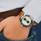 Buy Shop Fossil Wakefield Chronograph Cream Dial Brown Leather Strap Watch for Men - CH2951 USA Online