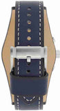 Buy Shop Fossil Coachman Chronograph White Dial Blue Leather Strap Watch for Men - CH3051 USA Online