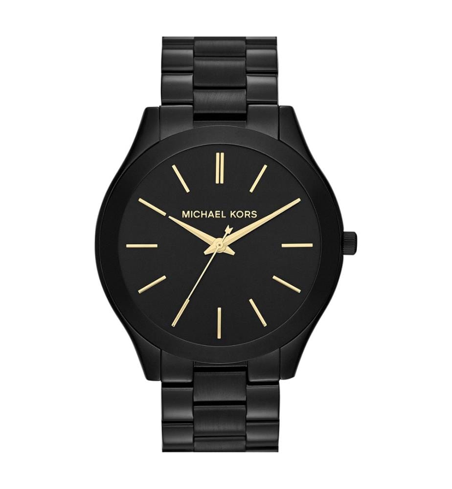 Buy Shop Michael Kors Mini Slim Runway Black Dial Black Steel Strap Watch for Women - MK3587 USA Online