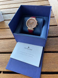 Swarovski Passage Chrono Red Dial Red Leather Strap Watch for Women - 5580345