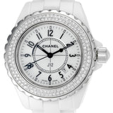 Buy Shop Chanel J12 Ceramic White Dial White Steel Strap Watch for Women - J12 H0968 USA Online