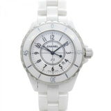 Buy Shop Chanel J12 Ceramic White Dial White Steel Strap Watch for Women - J12 H0968 USA Online