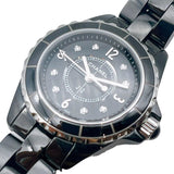 Buy Shop Chanel J12 Diamonds Black Dial Black Steel Strap Watch for Women - J12 H2569 USA Online
