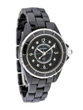 Buy Shop Chanel J12 Diamonds Black Dial Black Steel Strap Watch for Women - J12 H2569 USA Online