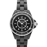 Buy Shop Chanel J12 Diamonds Black Dial Black Steel Strap Watch for Women - J12 H2569 USA Online