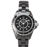 Buy Shop Chanel J12 Diamonds Black Dial Black Steel Strap Watch for Women - J12 H2569 USA Online