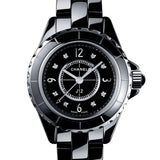 Buy Shop Chanel J12 Diamonds Black Dial Black Steel Strap Watch for Women - J12 H2569 USA Online