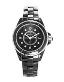 Buy Shop Chanel J12 Diamonds Black Dial Black Steel Strap Watch for Women - J12 H2569 USA Online