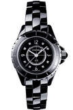 Buy Shop Chanel J12 Diamonds Black Dial Black Steel Strap Watch for Women - J12 H2569 USA Online