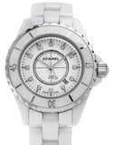 Buy Shop Chanel J12 Diamonds Ceramic White Dial White Steel Strap Watch for Women - J12 H1628 USA Online