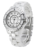 Buy Shop Chanel J12 Diamonds Ceramic White Dial White Steel Strap Watch for Women - J12 H1628 USA Online