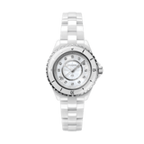 Buy Shop Chanel J12 Diamonds Ceramic White Dial White Steel Strap Watch for Women - J12 H1628 USA Online