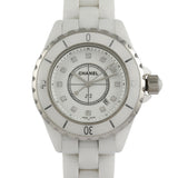 Buy Shop Chanel J12 Diamonds Ceramic White Dial White Steel Strap Watch for Women - J12 H1628 USA Online